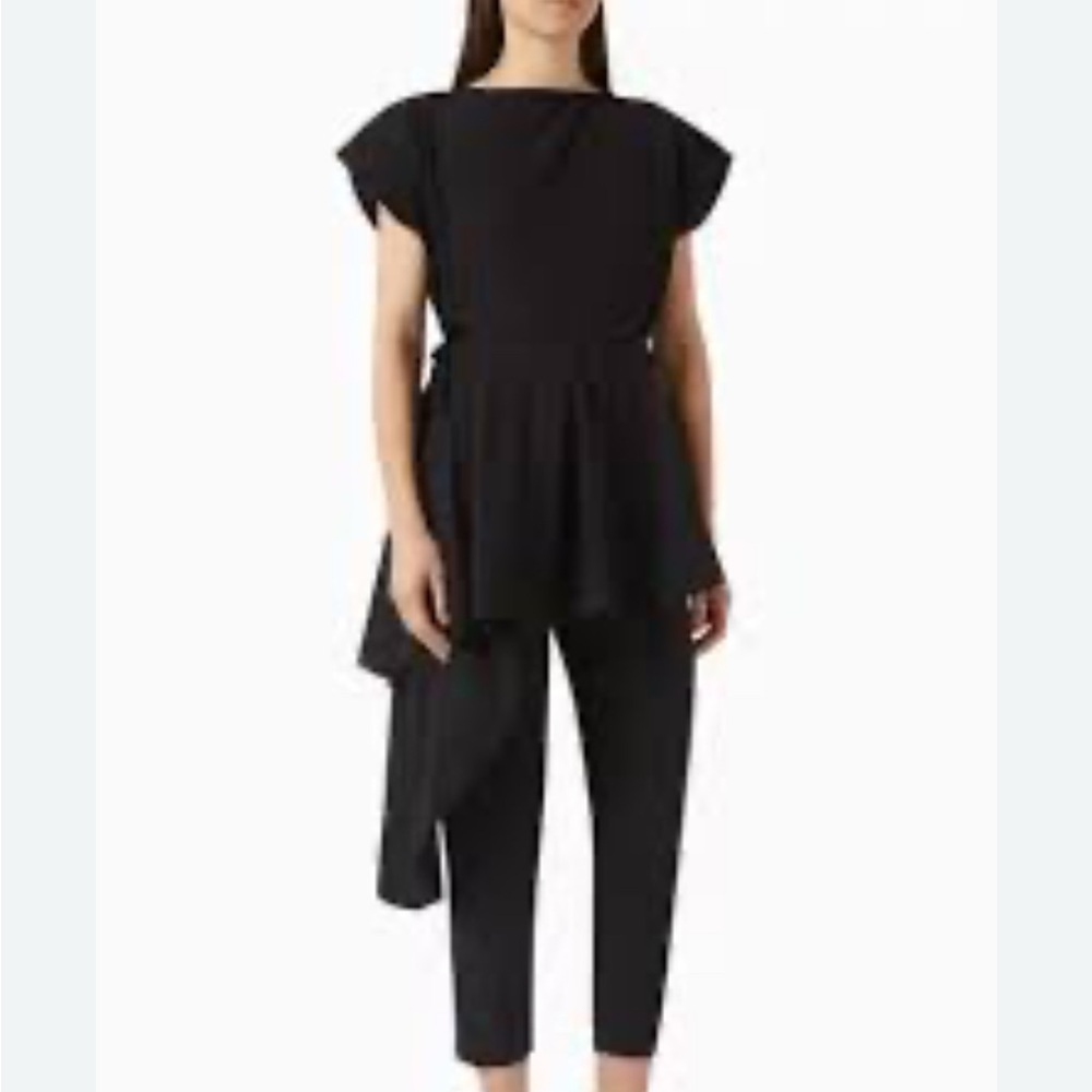 Meem M Label - Elegant Black Women's peplum top